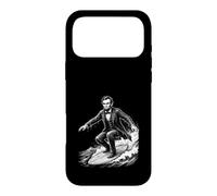 Abraham Lincoln Surfing Funny History Meme Case for iPhone 17 Pro Max