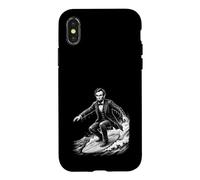 Abraham Lincoln Surfing Funny History Meme Case for iPhone X/XS