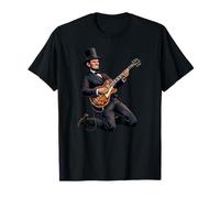 Abraham Lincoln Top Hat Electric Guitar Solo T-Shirt