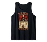 Abraham Lincoln Trick or Treat Devil Angel Playing Card Tank Top