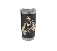 Abraham Lincoln Vampire Playing Guitar Alt Goth Music Band Stainless Steel Insulated Tumbler