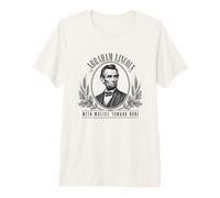 Abraham Lincoln with Malice Toward None Quote Premium T-Shirt
