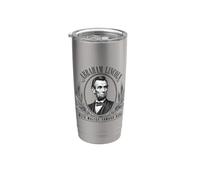 Abraham Lincoln with Malice Toward None Quote Stainless Steel Insulated Tumbler