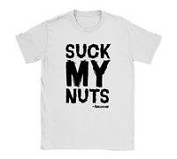 Abraham Suck My Nuts Mens T-Shirt Medium White Walking Dead Quote Abraham Gift Top