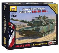 Abrams M1 A1 U.S. Main Battle Tank 1:100 Plastic Model Kit ZVEZDA