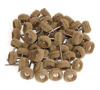 Abrasive Buffing Polishing Wheel Set for Rotary Tool,Removal of Rust Deburring on Metal Surface with 3mm Mandrel,Mini scouring pad Brush Polishing kit(grit 120 Brown 50pcs)