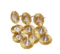 Abrasive Cup Brush Wheel 10pcs 25/38mm Mini Stainless Steel Wire Brass Brush Rotary Tool for Polishing Grinding Wheel T-shaped(Brass,3x38mm)