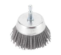 Abrasive Nylon Brush Filament Abrasive Cup Brush for Woodworking and Home Renovation Projects Easy to Change Round Handle