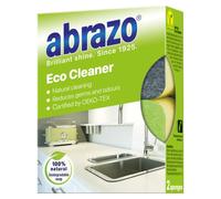 abrazo Eco Cleaner, biodegradable washing up sponge | non-scratch scourers sponge for kitchen & dishes with dual action: soap + microfibre, pack of 2