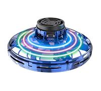 Abree Flying Toys for Adults & Kids USB Charging Hand Operated Mini UFO Drone Spinner with 360° Rotating and Shinning RGB LED Lights (Blue)