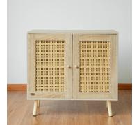 Abrihome Rattan Sideboard Cabinet with Adjustable Shelf for Living Room in Natural | Size: 1 Pack Abrihome Natural 1 Pack