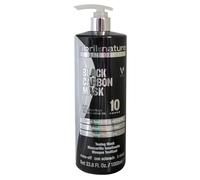 abril et nature - Professional Anti-Yellow Mask Black Carbon - Cool Blonde Toning - For Grey, Blonde & Bleached Hair - Exfoliating Activated Charcoal (1000 ml)