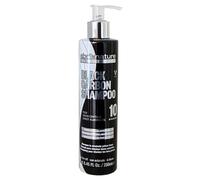 abril et nature - Professional Anti-Yellow Shampoo Black Carbon - Cool Blonde Toning - For Grey, Blonde & Bleached Hair - Exfoliating Activated Charcoal (250 ml)