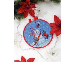 Abris Art AHM-026 Cross Stitch Embroidery Set, Cotton, Multi-Colour, 15 x 21 cm