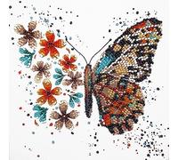 Bead Embroidery Kit Tigre Wings. DIY Beadwork Craft Kit for Beginners. Hand Made Beading kit from Abris Art, Ukraine. Stylish Needlework Set, Needlepoint Pattern Colorful Butterfly Decor Wall Art