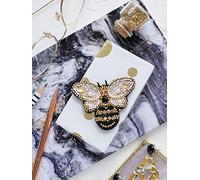 Abris Art Bead Encrusted Golden Bee Embroidery Kit, Multicoloured, One Size