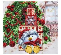ABRIS ART Bead Stitch Embroidery kit, Cotton, Multi, 15x16cm