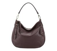 Abro Adria Hobo Juna Leather Shoulder Bag Burgundy Berry