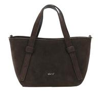 Abro Cosmo Mini Leather Suede Handbag Shoulder Bag Dark Brown Dark Brown