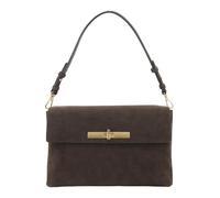 ABRO cross body bag Leather Suede Twist Shoulder Bag Dark Brown