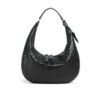 Abro Piuma Nana Small | leather Hobo bag | black