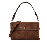 abro Twist Shoulder Bag Genuine Leather 30 cm brown