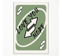 abrtolpffo Trendy Sage Green Canvas Wall Art, Love You More Quote Aesthetic Poster, Retro Playing Card Art Print, Preppy Girly Bedroom Wall Decor, Cute Arrows Sign Picture 12x16in Unframed