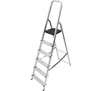 ABRU 1700618 High Handrail Stepladder-6 Tread, Silver, One Size