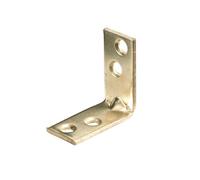 Abru Brass Effect Powder-Coated Steel Light Duty Angle Bracket (H)15mm (W)30mm (L)30mm