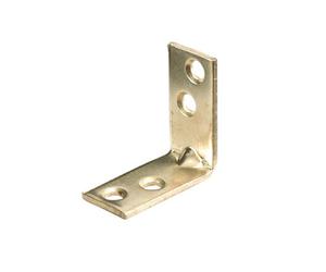 Abru Brass Effect Powder-Coated Steel Light Duty Angle Bracket (H)15mm (W)30mm (L)30mm