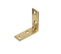 Abru Brass Effect Steel Light Duty Angle Bracket (H)15mm (W)40mm (L)40mm