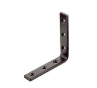 Abru Brown Powder-Coated Steel Heavy Duty Angle Bracket (H)100mm (W)20mm (L)100mm