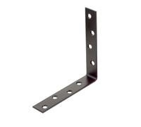 Abru Brown Powder-Coated Steel Light Duty Angle Bracket (H)100mm (W)20mm (L)100mm