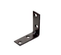 Abru Brown Powder-Coated Steel Light Duty Angle Bracket (H)15mm (W)40mm (L)40mm
