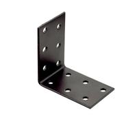 Abru Brown Powder-Coated Steel Perforated Angle Bracket (H)40mm (W)60mm (L)60mm