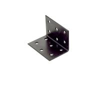 Abru Brown Powder-Coated Steel Perforated Angle Bracket (H)60mm (W)40mm (L)40mm