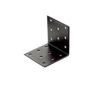 Abru Brown Powder-Coated Steel Perforated Angle Bracket (H)60mm (W)60mm (L)60mm