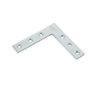 Abru Silver Effect Powder-Coated Steel Angle Bracket (H)10mm (W)50mm (L)50mm
