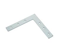 Abru Silver Effect Powder-Coated Steel Angle Bracket (H)12mm (W)75mm (L)75mm