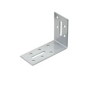 Abru Silver Effect Powder-Coated Steel Angle Bracket (H)35mm (W)80mm (L)60mm