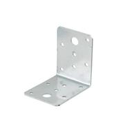 Abru Silver Effect Powder-Coated Steel Angle Bracket (H)55mm (W)70mm (L)70mm