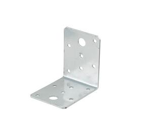 Abru Silver Effect Powder-Coated Steel Angle Bracket (H)55mm (W)70mm (L)70mm