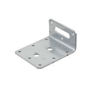 Abru Silver Effect Powder-Coated Steel Angle Bracket (H)75mm (W)85mm (L)40mm