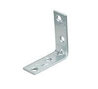 Abru Silver Effect Powder-Coated Steel Light Duty Angle Bracket (H)15mm (W)40mm (L)40mm
