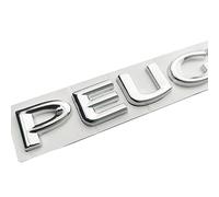 abrupt Letters Logo Emblem for Peugeot 107 206 207 208 308 307 407 508 2008 3008, Emblem Badge Decal Logo Car Stickers and Decals Letters for Car Logo Emblem Sign Logo Accessories,A Silver