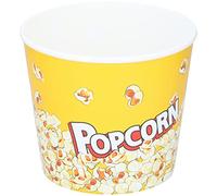 ABRUS Popcorn Basket 4.3L | Reusable Containers | Perfect for Movie Night | Classical Basket | Circular Shape | Yellow Popcorn Tub