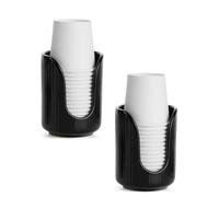 ABRUTY Bathroom Cup Dispenser, 3oz-5oz Ceramic Paper Cup Holder, Small Countertop Mouthwash Dixie Cups Accessories, for Vanity Countertops, Bathroom, Kitchen, and Dining Room