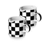 ABRUTY Espresso Cups, 5 OZ Ceramic Double Spouts Cups, Shot Cup Mug with Handle and Measuring, Small Accessories for Machine Set Suitable for Milk Coffee Syrup