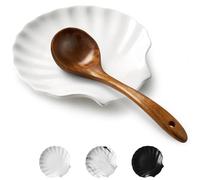 ABRUTY Spoon Rest for Stove Top, Ceramic Spoon Holder for Kitchen Counter, Modern Farmhouse Kitchen Decor Accessories for Spatula, Spoons or Tongs