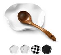 ABRUTY Spoon Rest for Stove Top, Ceramic Spoon Holder for Kitchen Counter, Modern Farmhouse Kitchen Decor Accessories for Spatula, Spoons or Tongs